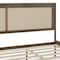 Martha Stewart Jax King Size Solid Wood Platform Bed w/Rattan Headboard and Footboard, Brown Gray MG-090022-K-WOAK-MS - alternate 9